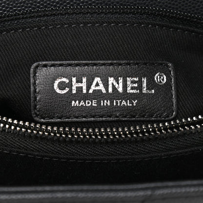 Chanel Caviar Chevron Quilted Small Coco Handle Flap Dark Grey 5 of 9