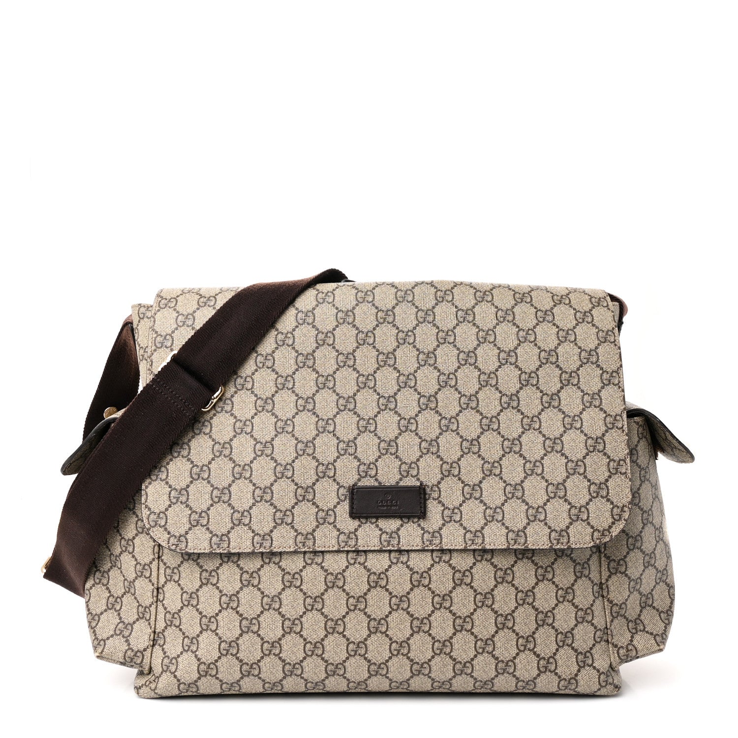 Gucci GG Plus Monogram Messenger Diaper Bag Dark Brown 1 of 13