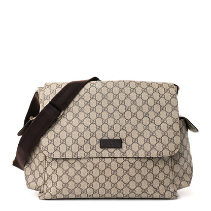 Gucci GG Plus Monogram Messenger Diaper Bag Dark Brown 1 of 13