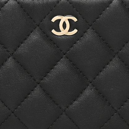 Chanel Lambskin Quilted Small Cosmetic Case Black 8 of 11