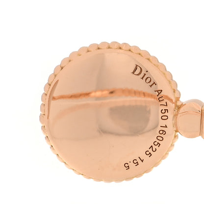 Christian Dior 18K Rose Gold Diamond Pink Opal Mother of Pearl Rose Des Vents Cuff Bracelet 3 of 3