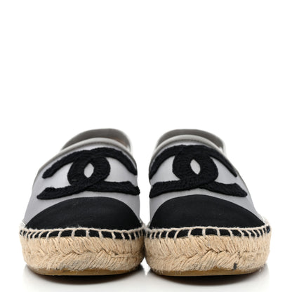 Chanel Mesh Grosgrain CC Espadrilles 35 Grey 2 of 9