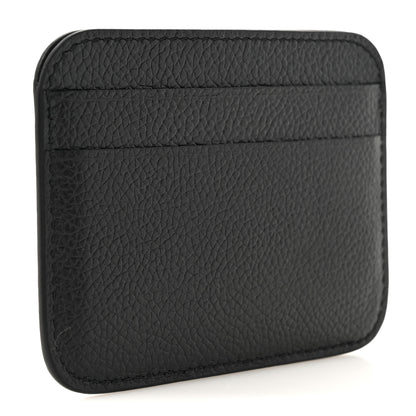 Balenciaga Grained Calfskin Logo Cash Rounded Card Holder Black White 3 of 9
