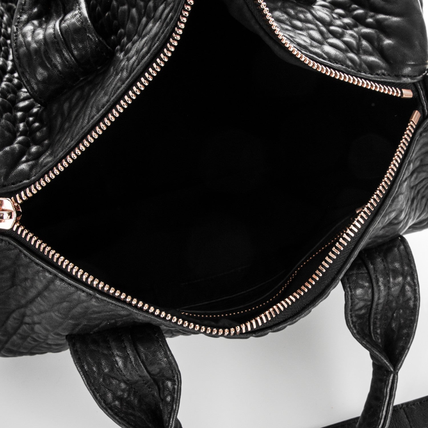 Alexander Wang Pebbled Lambskin Rocco Black Rose Gold Hardware 5 of 6