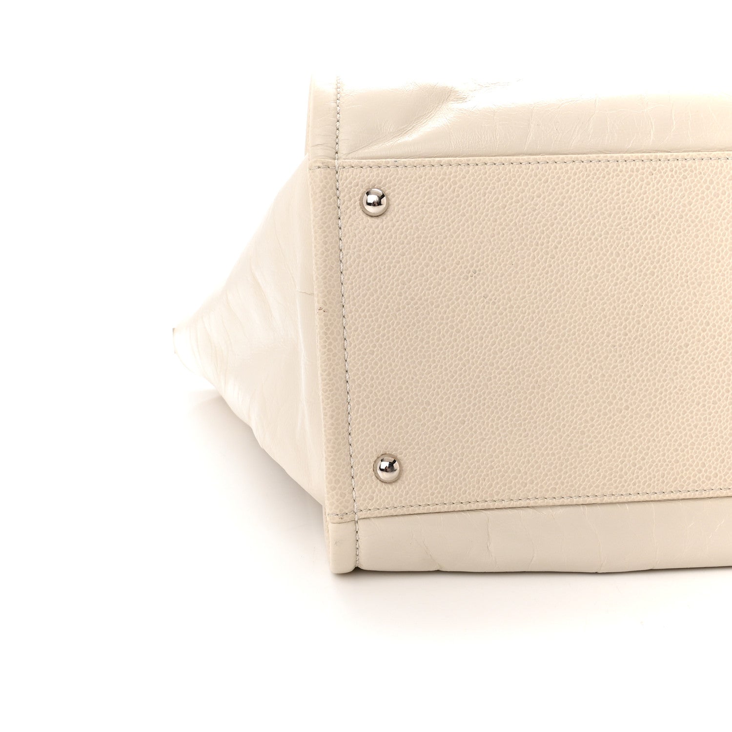 Chanel Glazed Calfskin Medium Deauville Tote Ivory 10 of 13