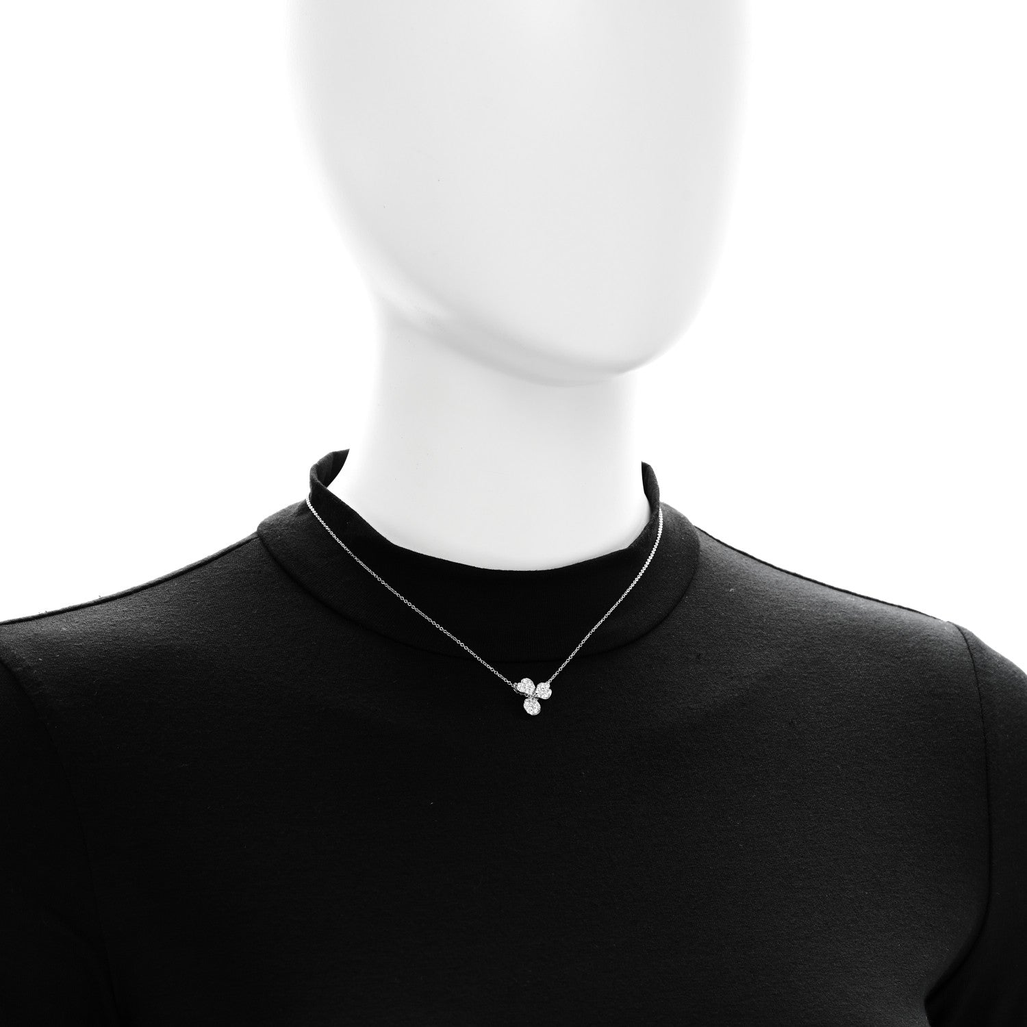 Tiffany Platinum Diamond Paper Flowers Pave Pendant Necklace 2 of 6