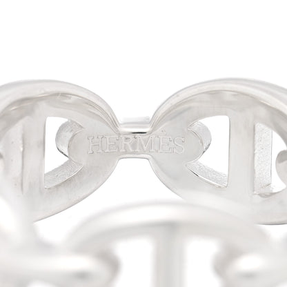 Hermes Sterling Silver PM Chaine d'Ancre Enchainee Band Ring 53 6.5 4 of 5