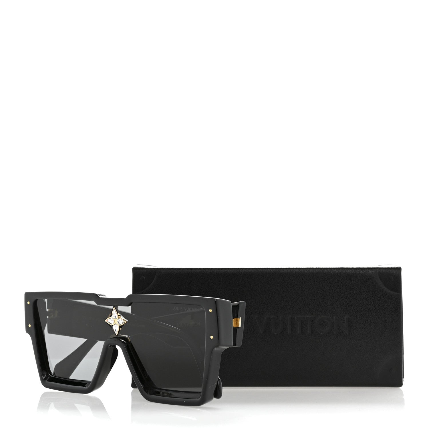 Louis Vuitton Acetate Swarovski Crystal Cyclone Sunglasses Z1578W Black 8 of 8