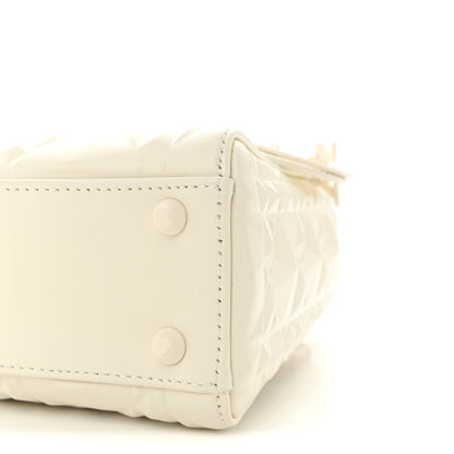 Christian Dior Calfskin Cannage Diamond Mini Lady Dior White 9 of 9