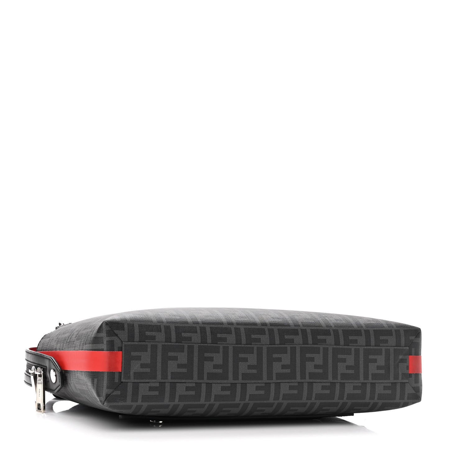 Glazed Fabric Vitello Grace Century FF 1974 Heat Sealed By The Way Messenger Bag Black Rosso