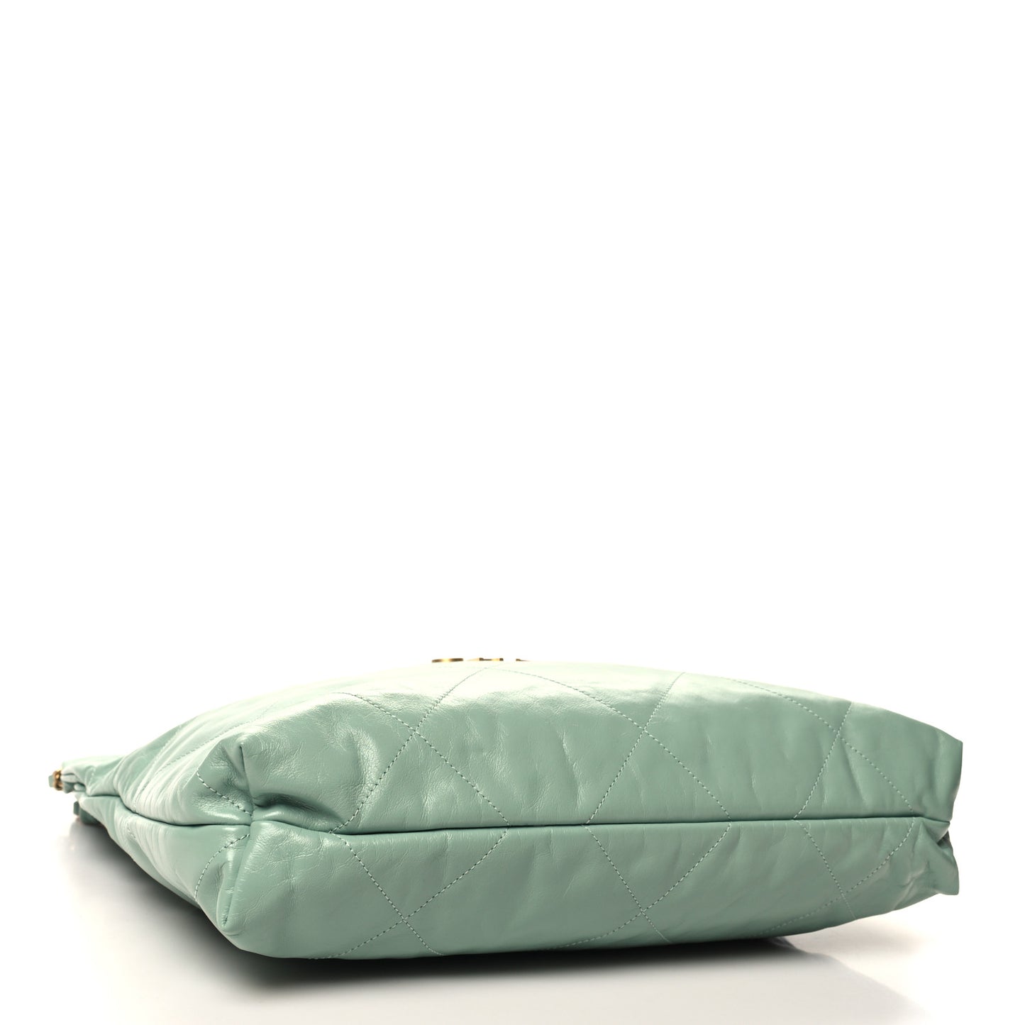 Shiny Calfskin Quilted Chanel 22 Light Green