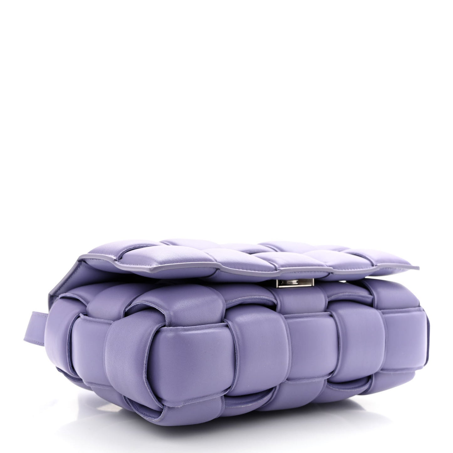 Nappa Maxi Intreccio Padded Cassette Crossbody Bag Lavender