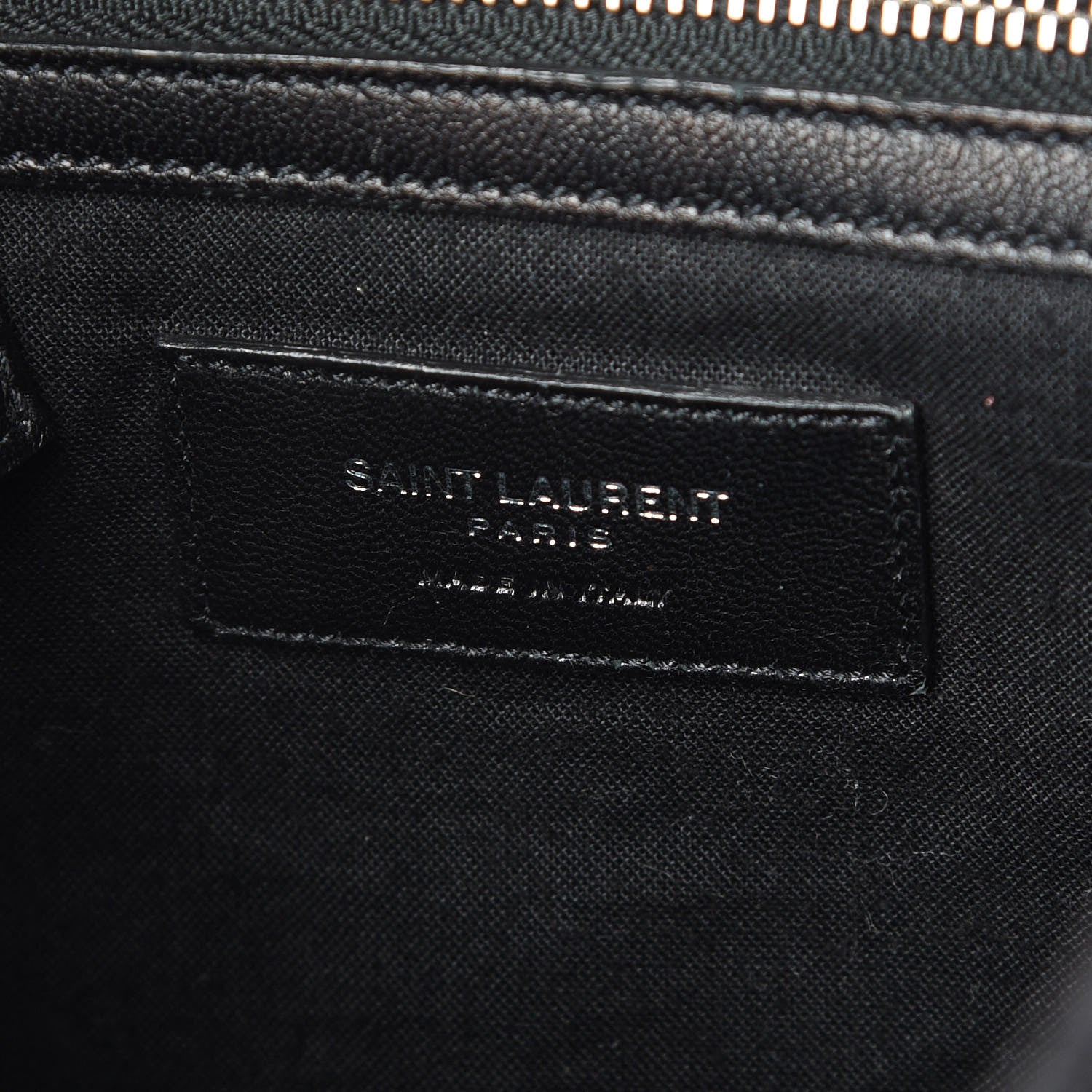 Saint Laurent Calfskin Fringe Festival Backpack Black 8 of 9