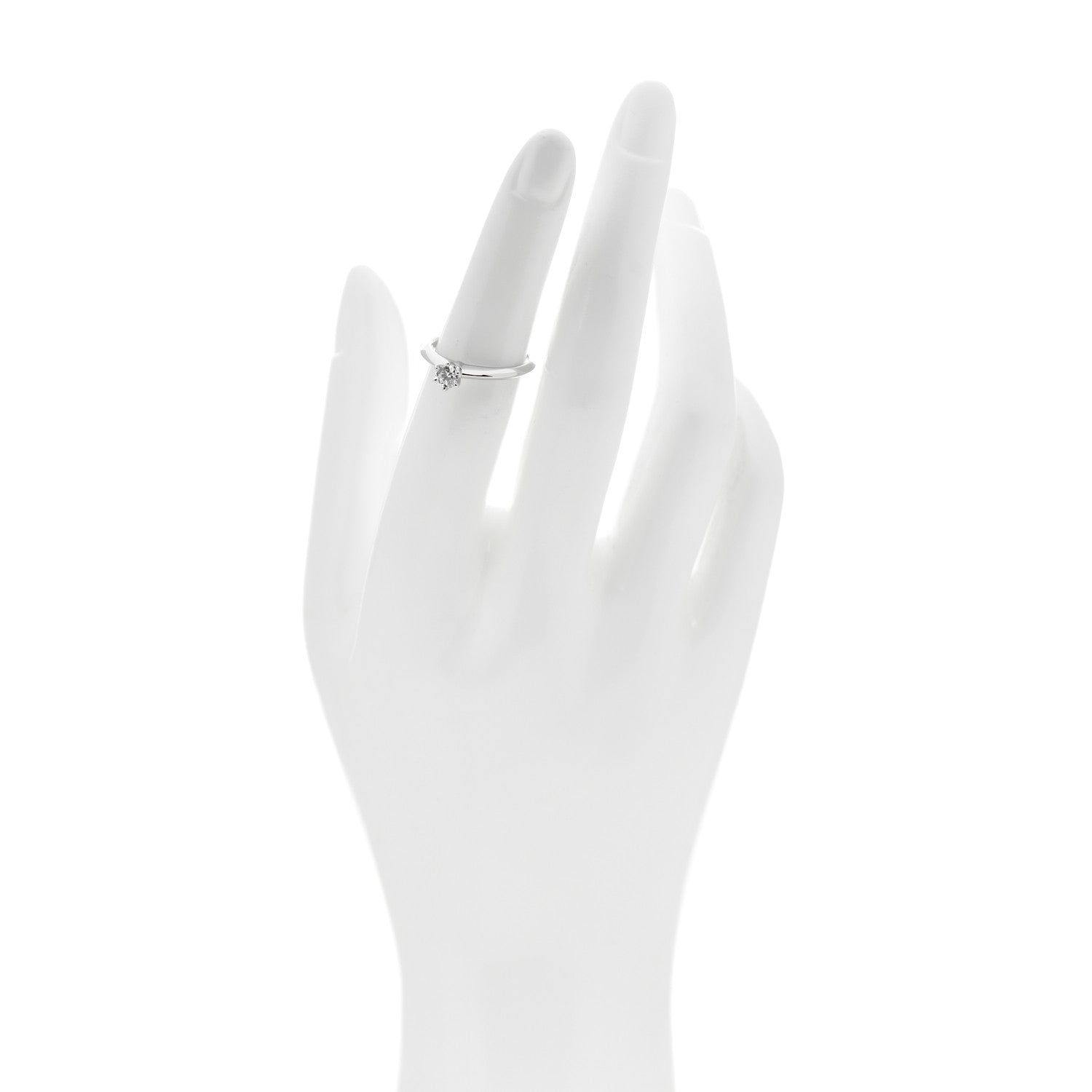 Tiffany Platinum Diamond .24ct Solitaire Engagement Ring 49 5 2 of 6