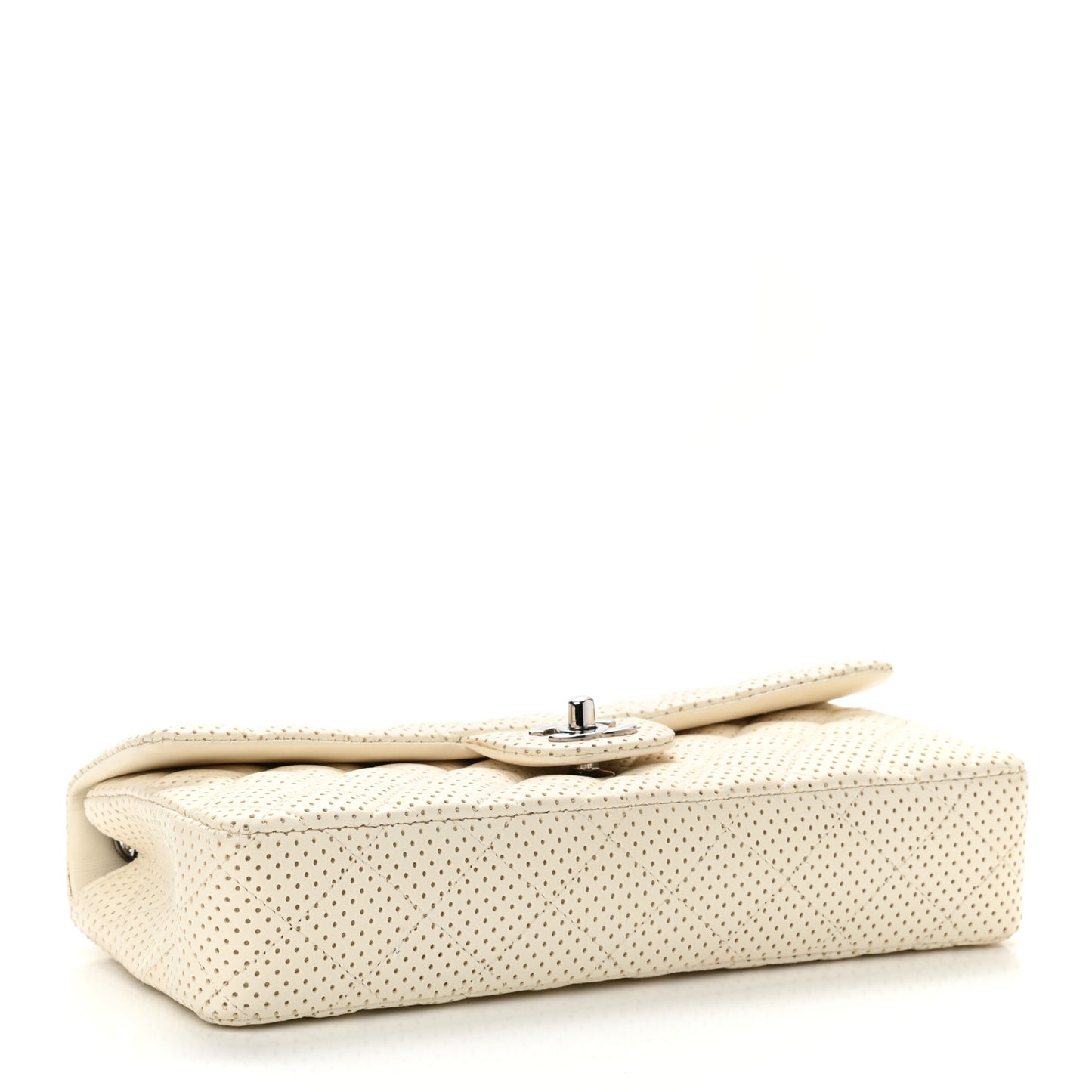 Lambskin Perforated East West Flap White