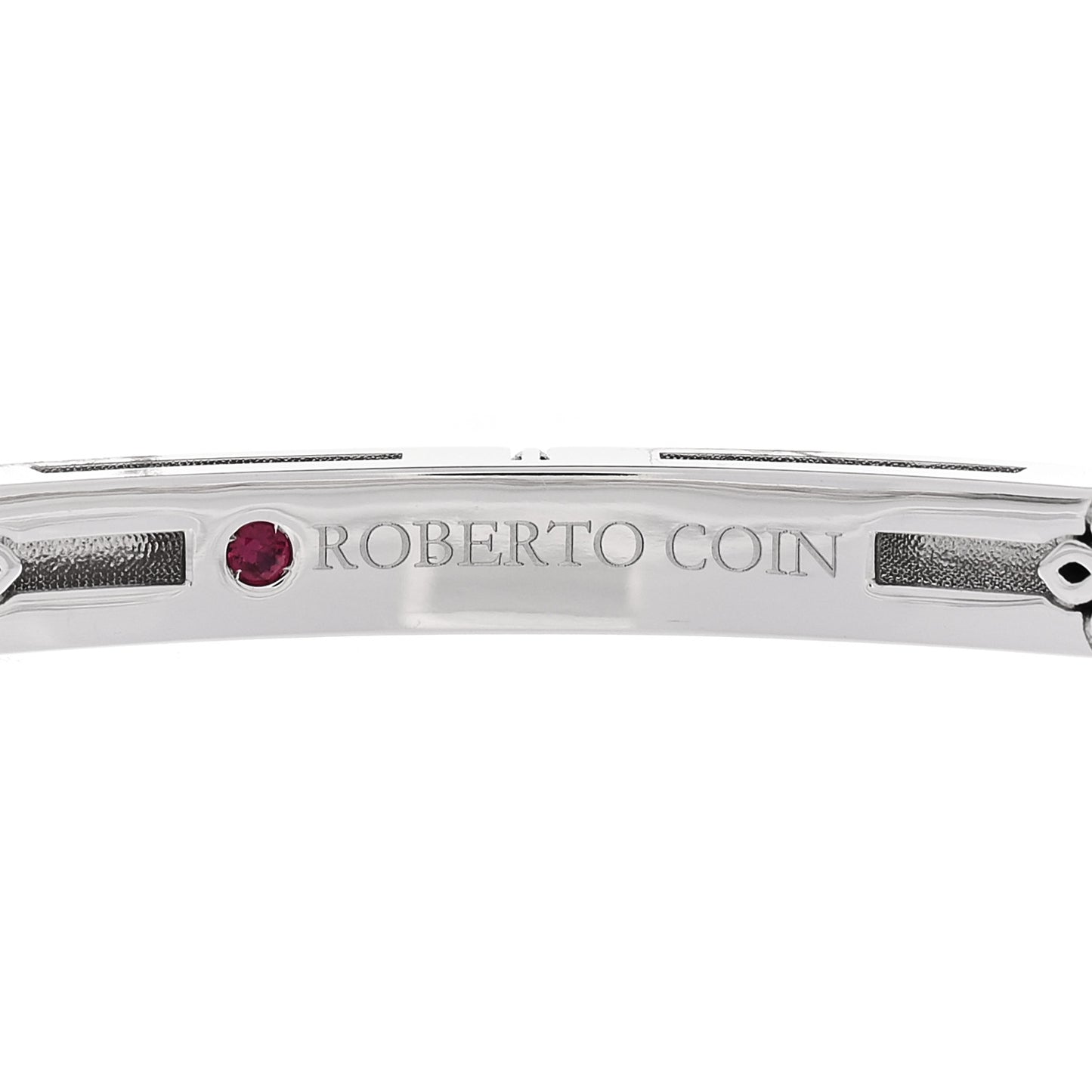 18K White Gold Diamond Love in Verona Bangle Bracelet