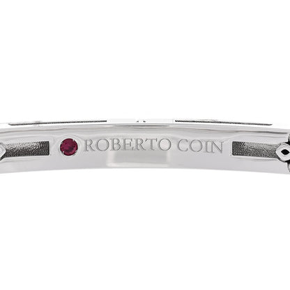 Roberto Coin 18K White Gold Diamond Love in Verona Bangle Bracelet 3 of 3