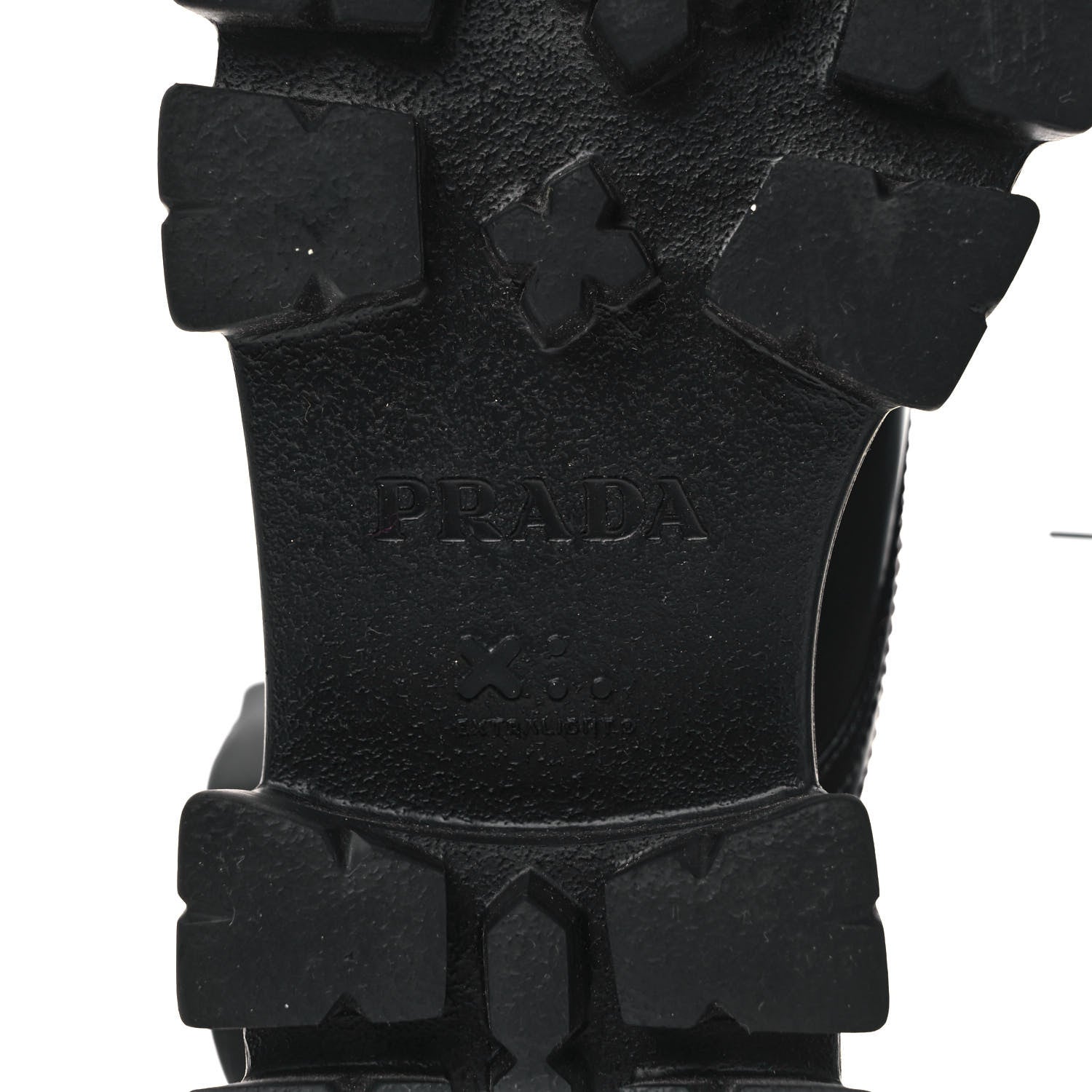 Prada Spazzolato Rois Re-Nylon Metal Triangle Logo Monolith Pouch Pocket 55mm Boots 40 Black 7 of 10