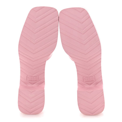 Gucci Rubber Gucci Logo Womens Platform 20/60mm Slide Sandals 39 Wild Rose 6 of 10