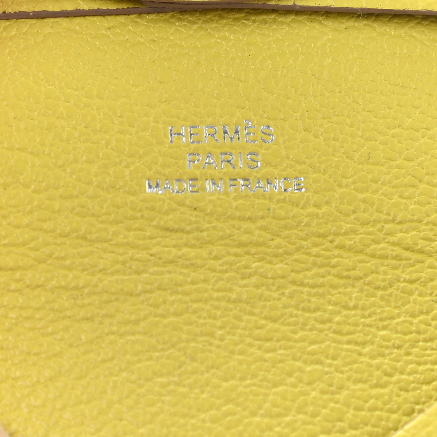 Hermes Chevre Mysore Bastia Coin Purse Lime 6 of 9