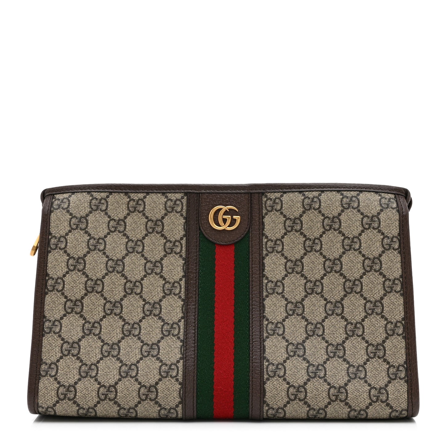GG Supreme Monogram Web Ophidia GG Toiletry Case Beige New Acero