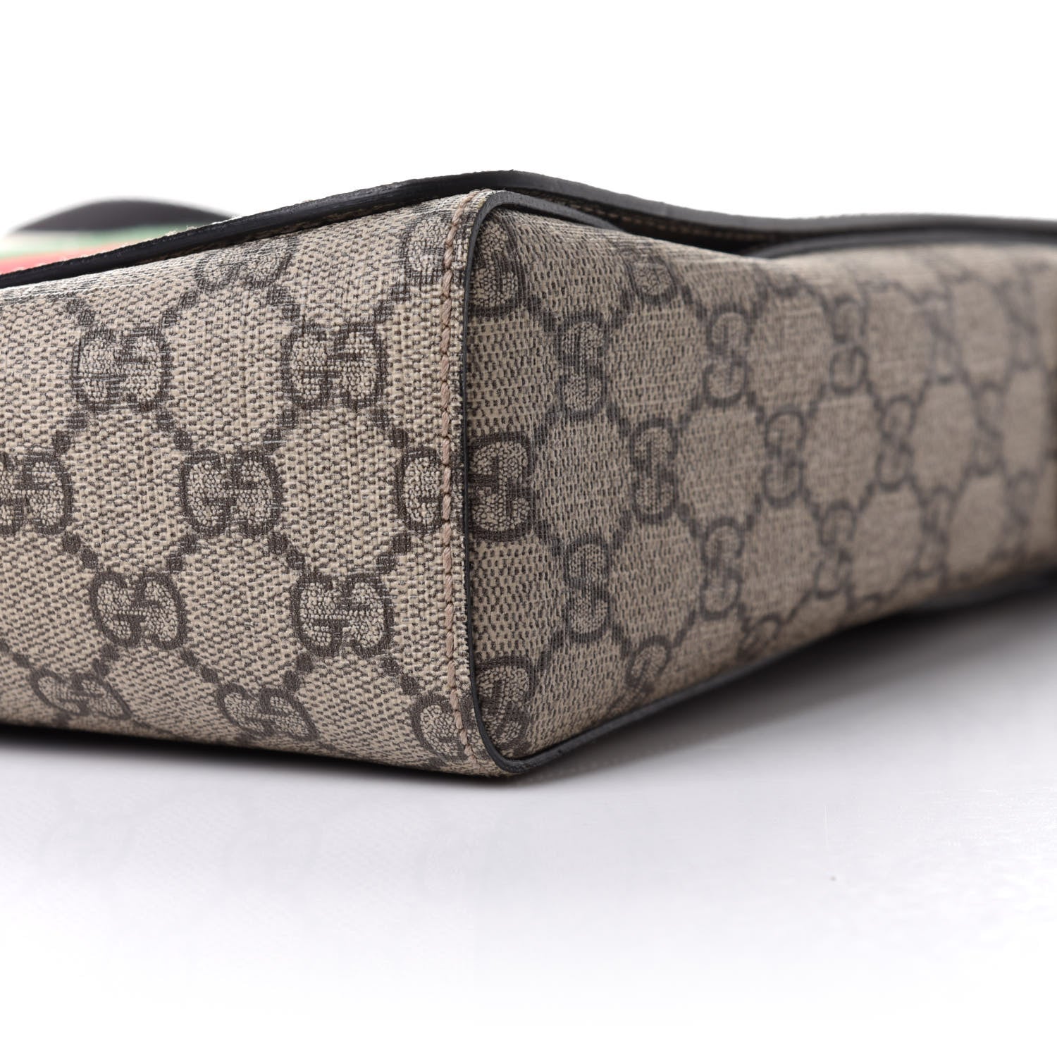 Gucci GG Supreme Monogram Web Flap Messenger Bag Black 11 of 11