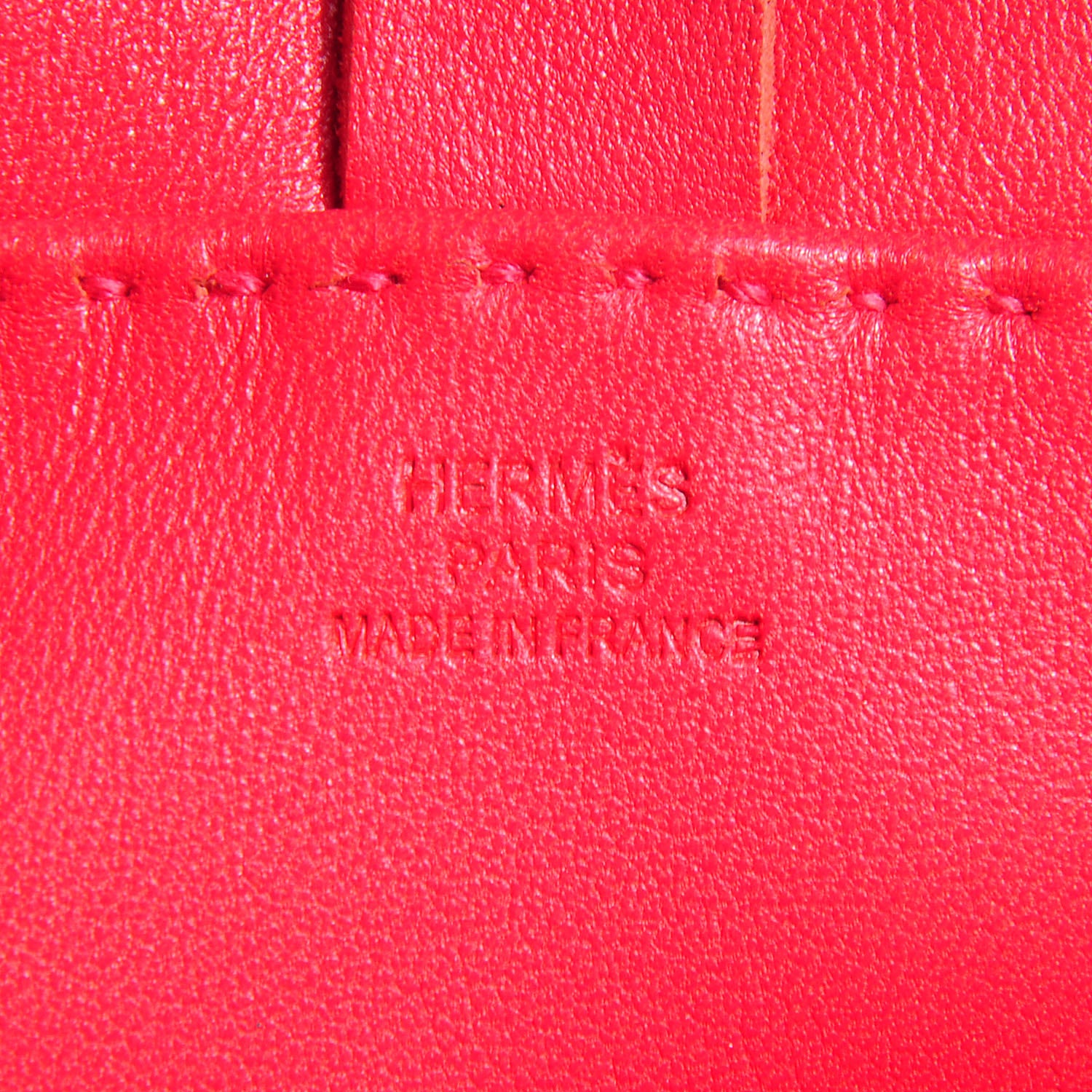 Hermes Milo Lambskin Clou De Selle Pouch Rose Tyrien 10 of 12