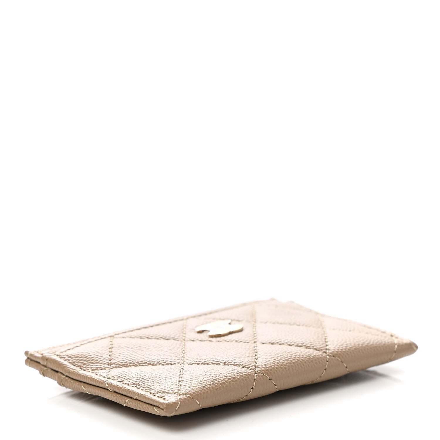 Chanel Caviar Quilted Card Holder Dark Beige 4 of 9