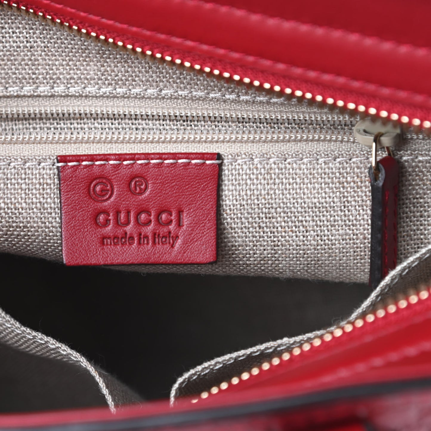 Microguccissima Small Bree Tote Red