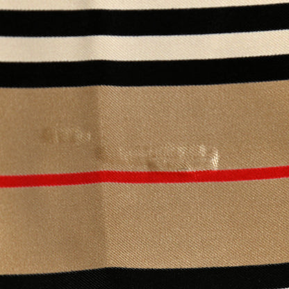 Burberry Silk Vintage Check Icon Stripe TB Monogram Print Scarf Archive Beige 8 of 9