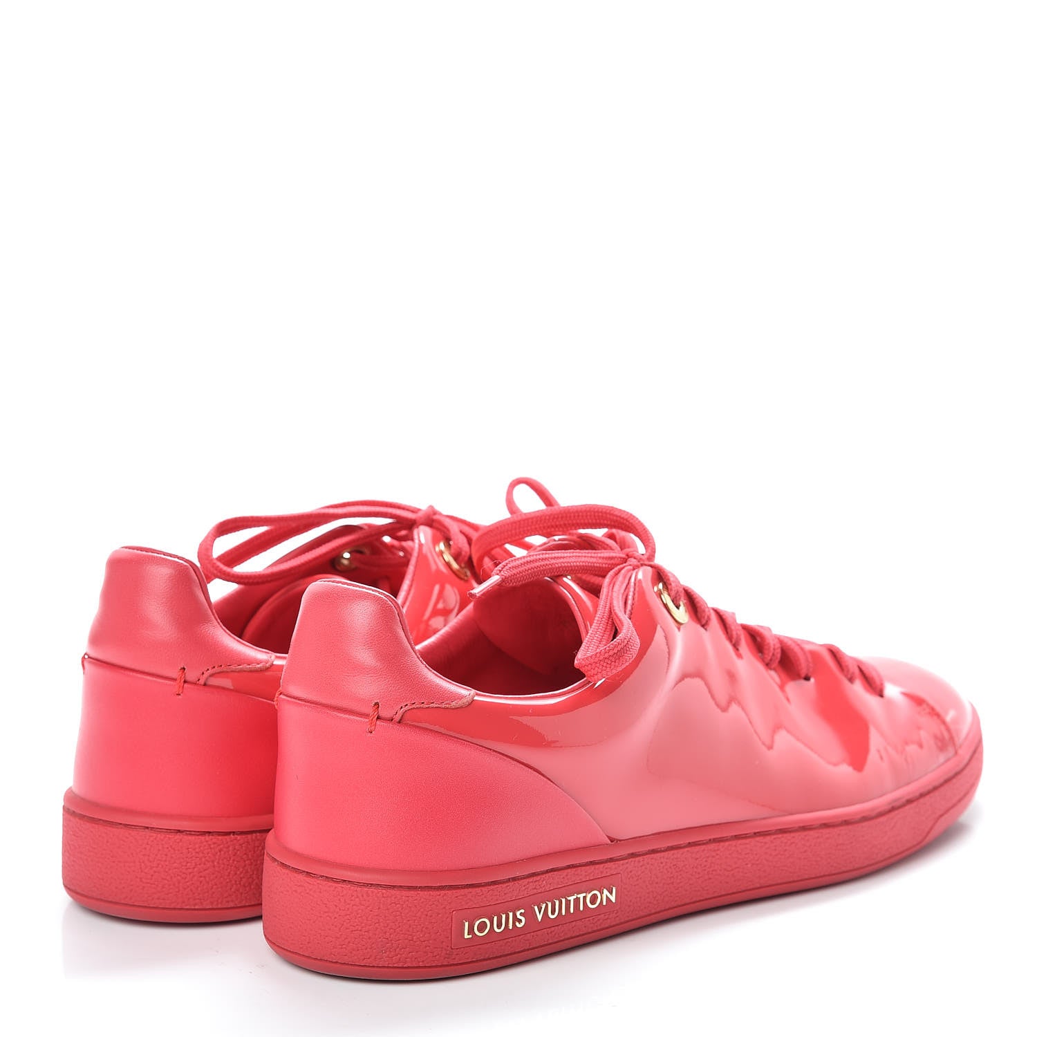 Louis Vuitton Patent Calfskin Frontrow Sneakers 36 Framboise 4 of 17