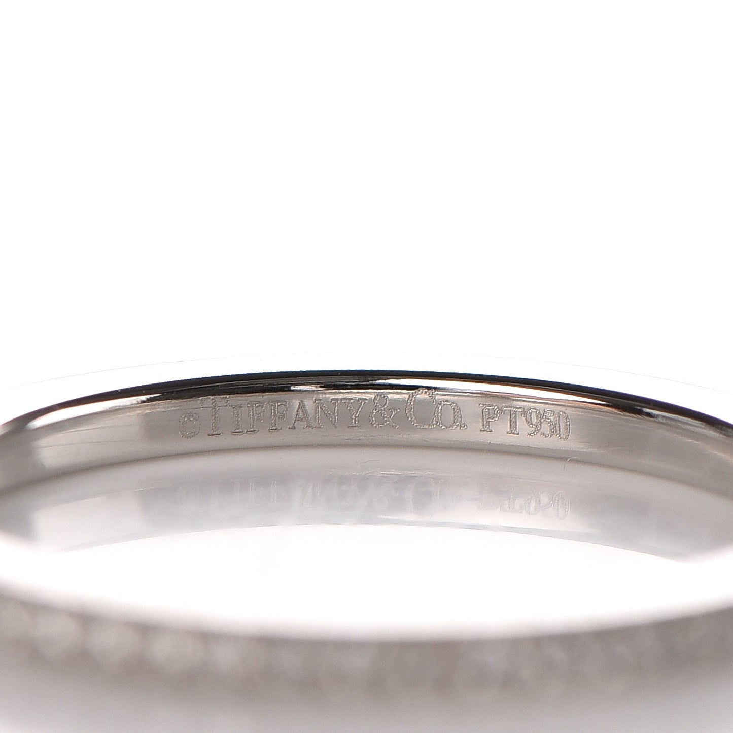 Platinum Diamond Lucida Eternity Wedding Band Ring 48.5 4.75