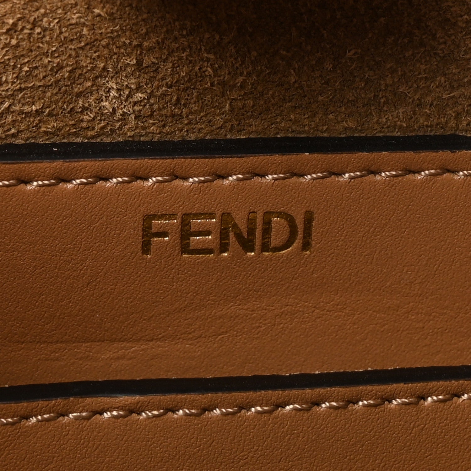 Fendi Vitello Small Soft Peekaboo Satchel Cappuccino 6 of 9