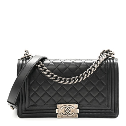 Chanel Lambskin Quilted Medium Boy Flap Black 1 of 10