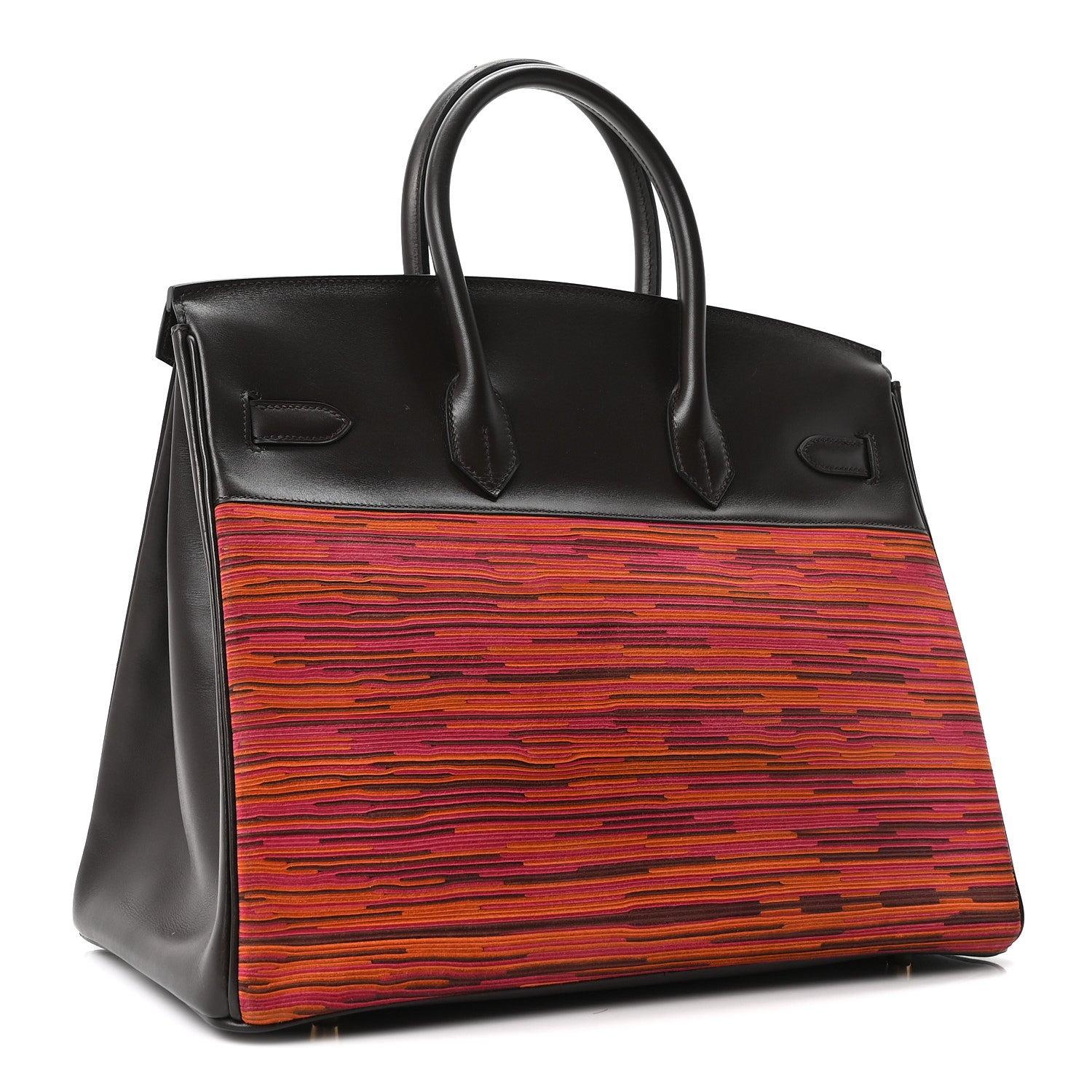 Hermes Box Vibrato Birkin 35 Havane Orange Fuchsia 3 of 10