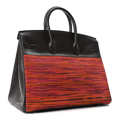 Hermes Box Vibrato Birkin 35 Havane Orange Fuchsia 3 of 10