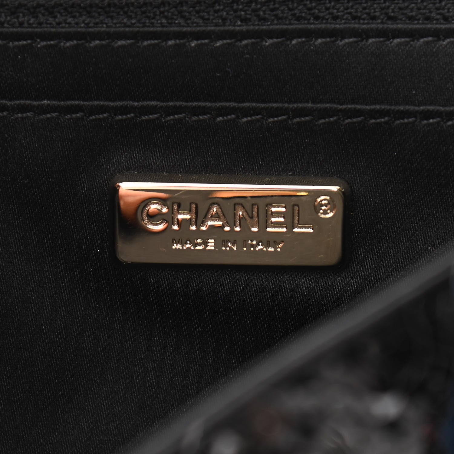 Chanel Sequin Medium Single Flap Blue Black Multicolor 6 of 11