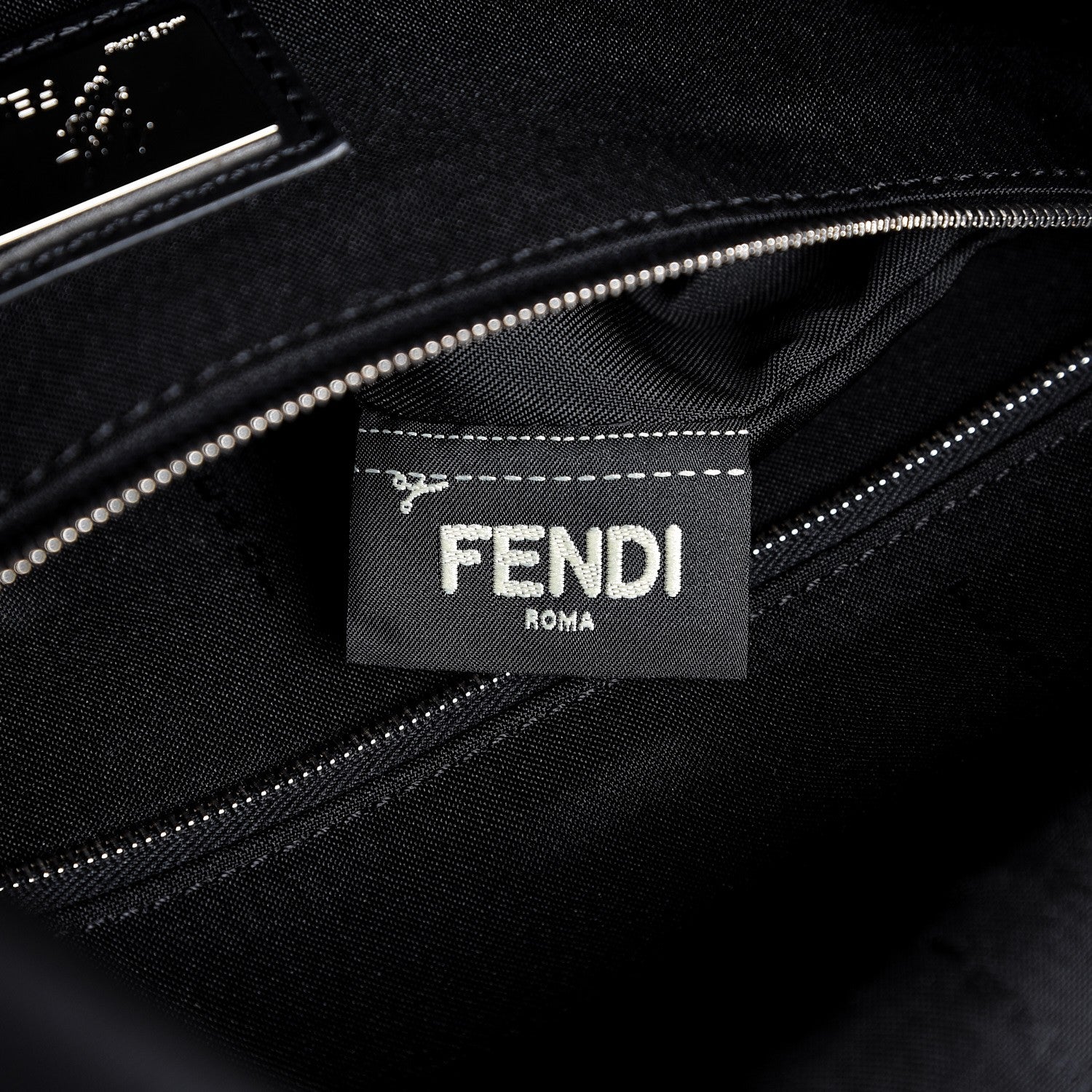 Fendi Nylon Vitello Century Mink Fox Goat Fur Studded Karlito Backpack Black Multicolor 7 of 9