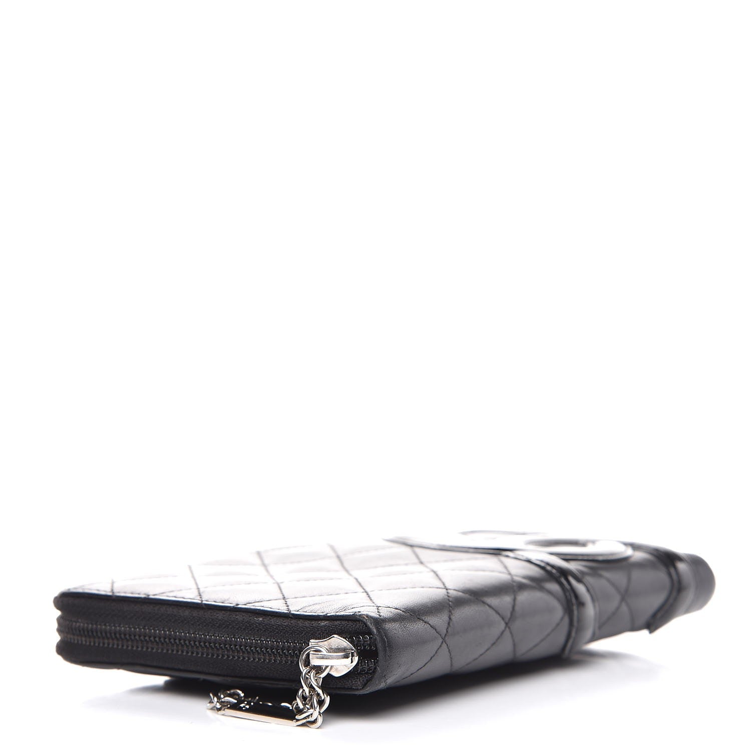 Chanel Calfskin Cambon Zip Around Organizer Wallet Black 4 of 16