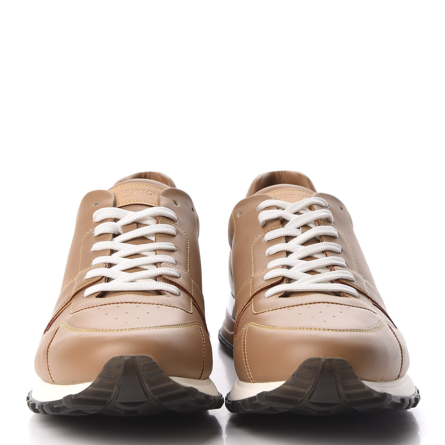 Louis Vuitton Calfskin Mens Run Away Sneakers 10 Tan 3 of 8