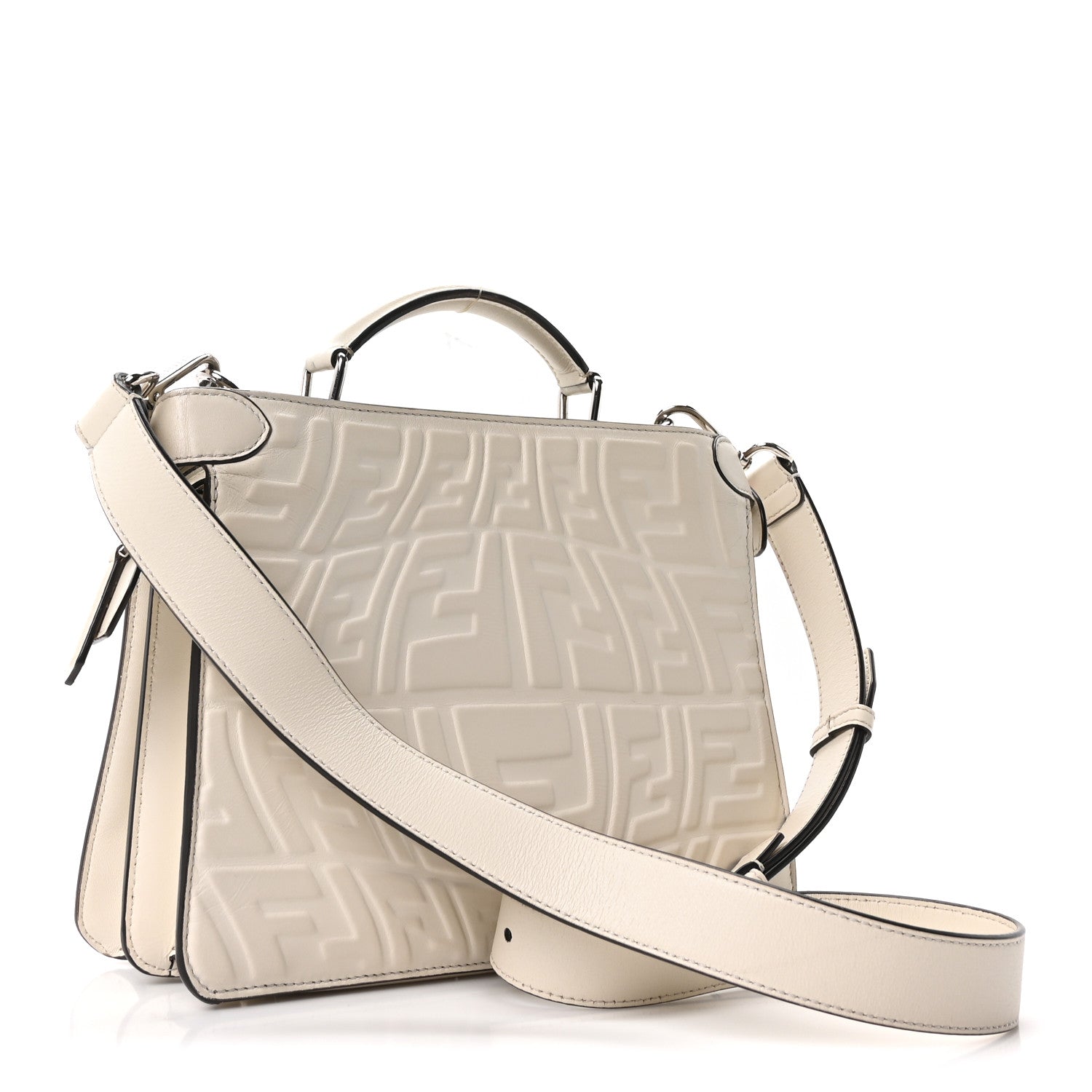 Fendi X SARAH COLEMAN Nappa FF Fish Eye Embossed Mini Peekaboo I