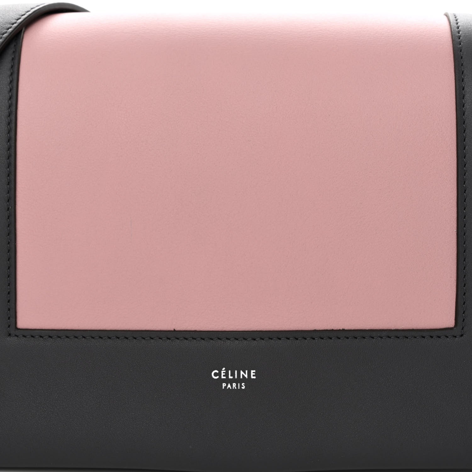 Celine Shiny Smooth Calfskin Medium Frame Shoulder Bag Liquorice Antique Rose 7 of 9