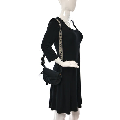Loewe Calfskin Jacquard Mini Gate Dual Bag Black 2 of 10