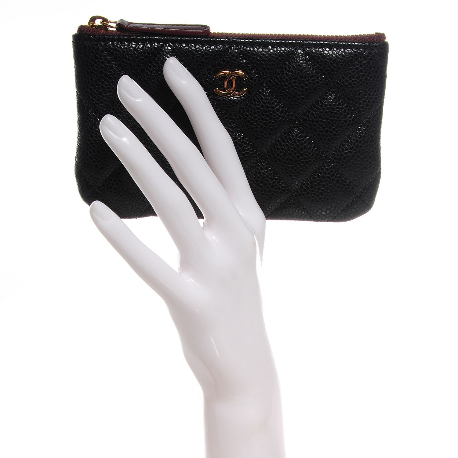 Chanel Caviar Quilted Coin Purse Case Black 2 of 8
