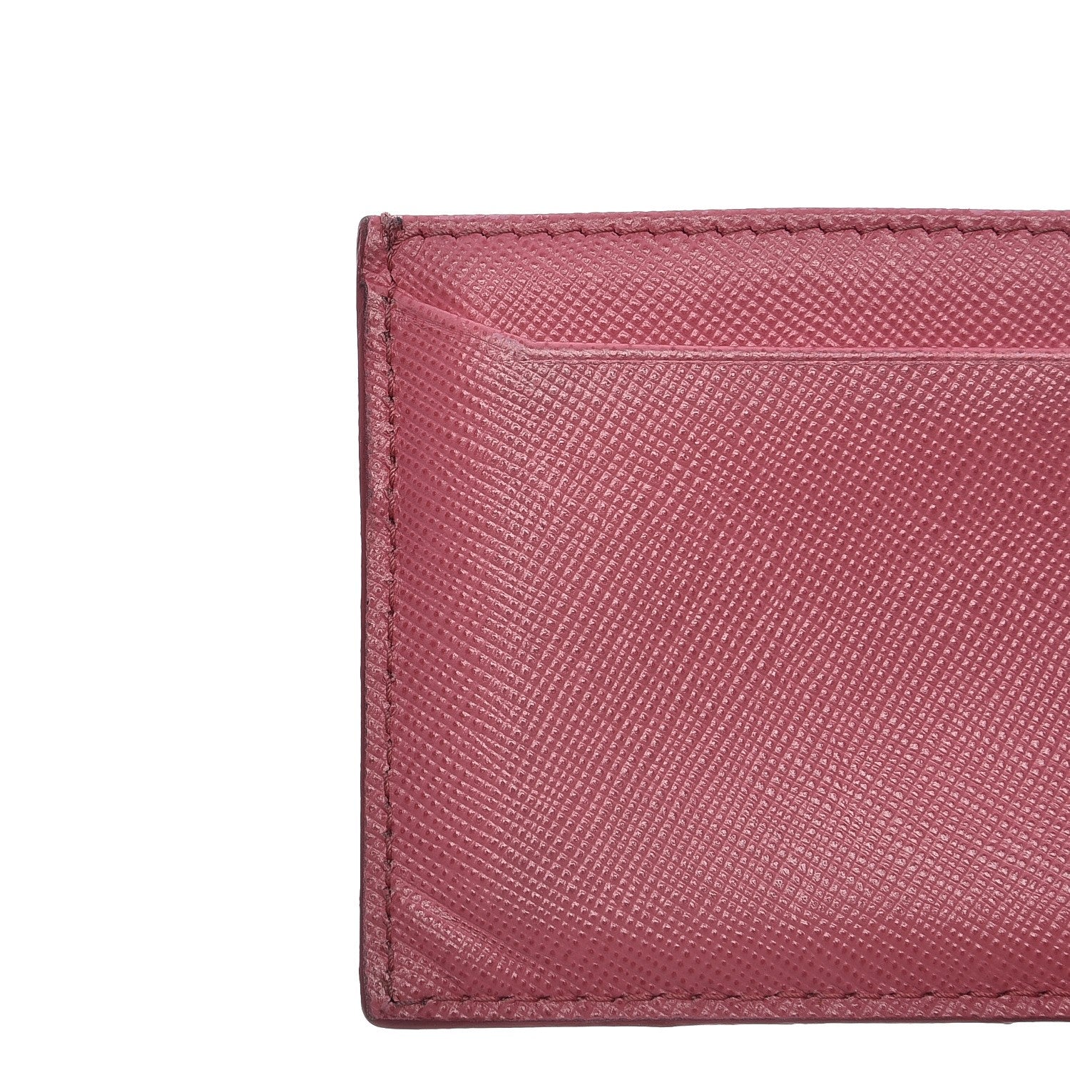Prada Saffiano Metal Card Case Pink 9 of 11