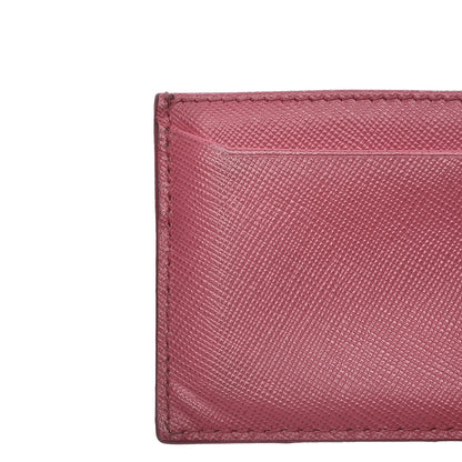 Prada Saffiano Metal Card Case Pink 9 of 11
