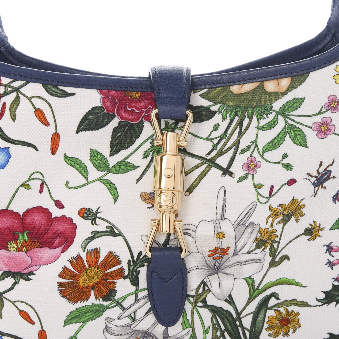 Canvas Flora Jackie O Hobo Blue Agata