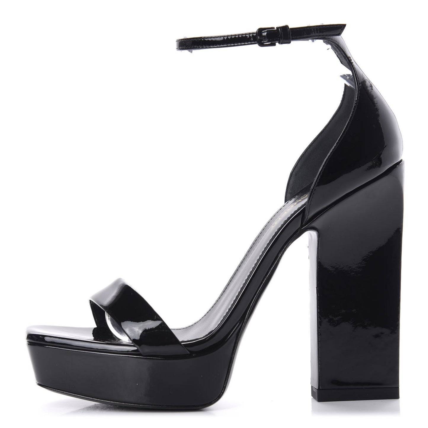 Patent Debbie 105 Platform Sandals 37.5 Black
