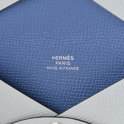 Hermes Epsom Verso Calvi Card Case Bleu Glacier Bleu Brighton 6 of 8