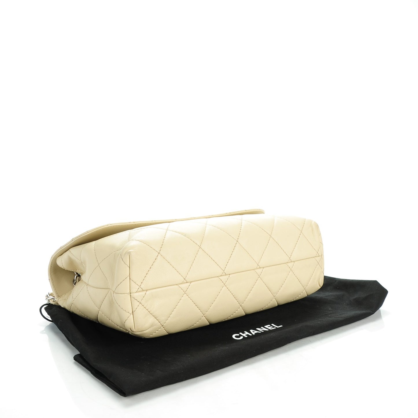 Calfskin Quilted In the Business Flap Bag Beige Clair